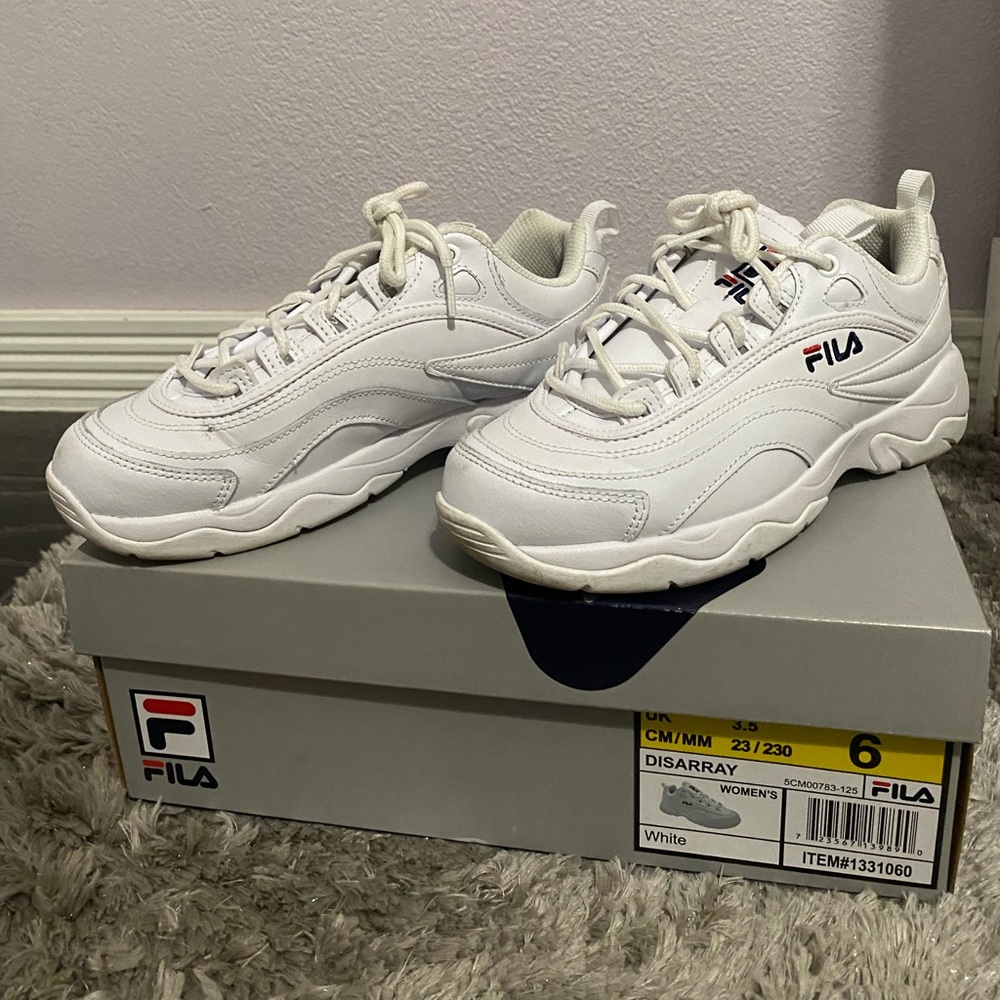 White Fila size 6 Women